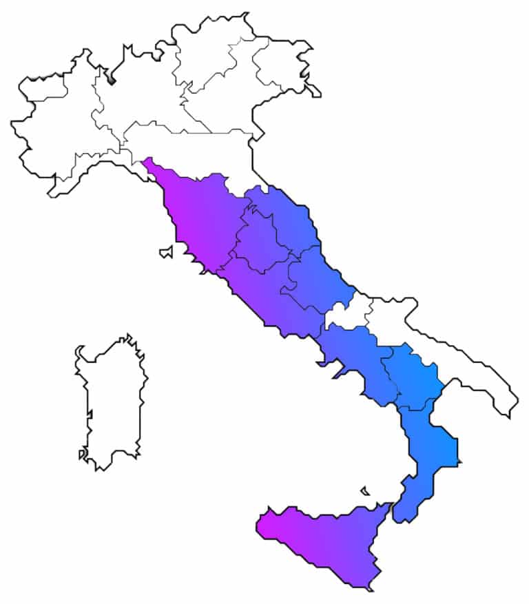 mappa zone coperte